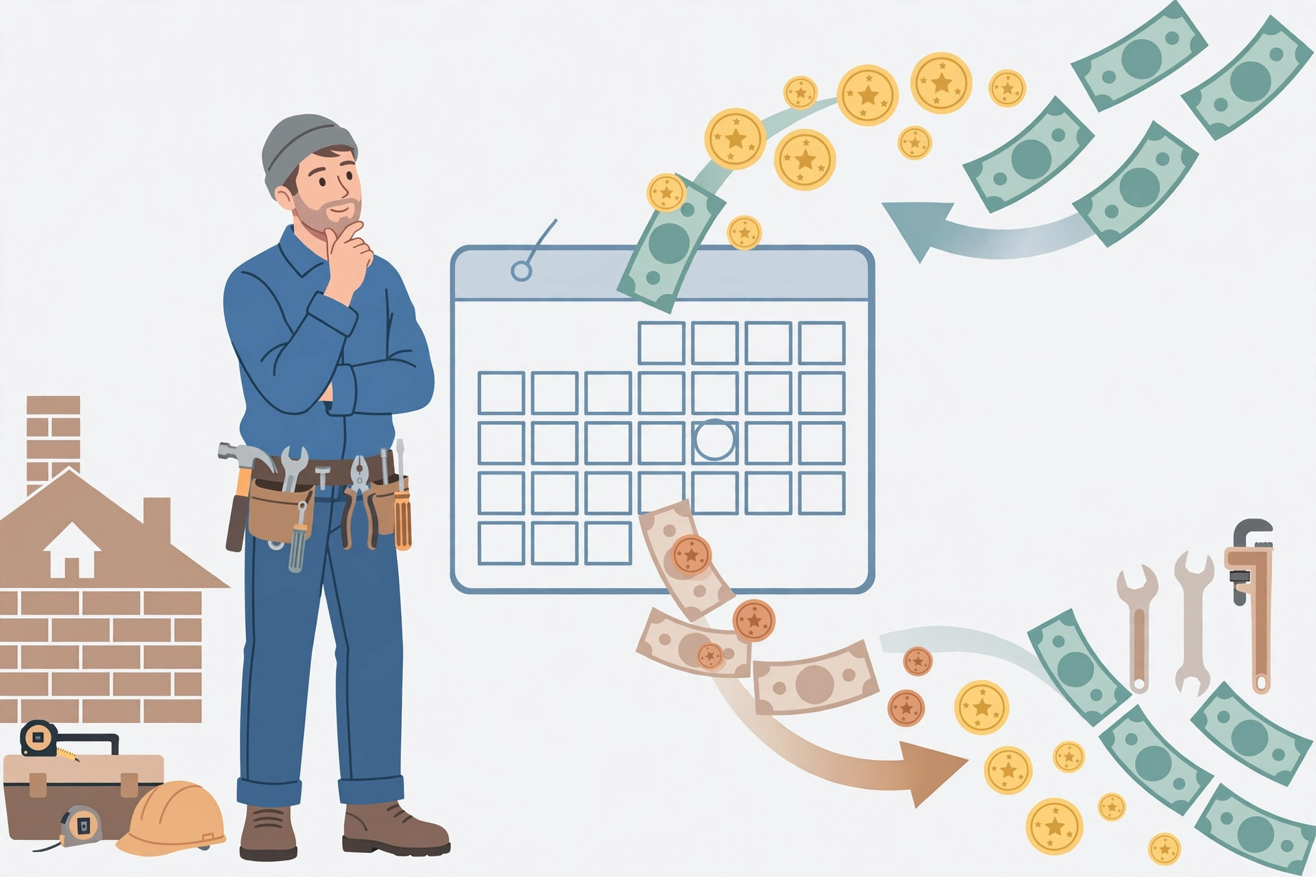 Cash flow basics for a one person trade business