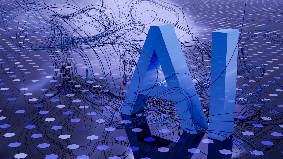 Abstract neural-network artwork — an AI assistant that works on your data